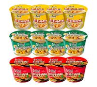 Master Kong Instant Noodles Bowl 12 Pack Assorted - Chinese Instant Noodle Cups 3 Flavours Ready to Eat Meal