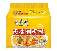 Master Kong Instant Noodles Ramen - Braised Beef, Hot & Spicy Beef, Shrimp & Fish Cake Flavour (5 Packs) (Pork Flavour with Fried Shallots (5 Packs))