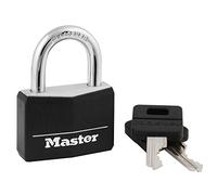 Master Lock 141D Covered Aluminum Keyed Padlock, Black, 1 Pack