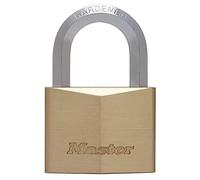 Master Lock 1165EURD Key Padlock with Brass Body and Hexagonal Shackle, Gold, 9,1 x 6 x 2,6 cm