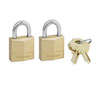 Master Lock 120EURT Solid Brass 20Mm Padlock 3-Pin - Keyed Alike X 2
