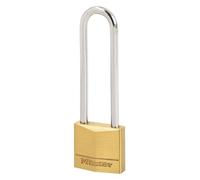 Master Lock 130EURDLJ Key Padlock with Brass Body and Long Shackle, Gold, 9,7 x 3 x 1,2 cm