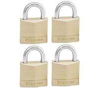 Master Lock 130EURQNOP Solid Brass 30Mm Padlock 4-Pin - Keyed Alike X 4