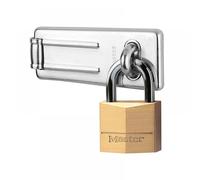 Master Lock 140703EURD Hasp 89Mm + Solid Brass Padlock 40Mm