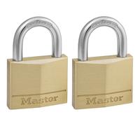 Master Lock 140EURT Solid Brass 40Mm Padlock 4-Pin - Keyed Alike X 2