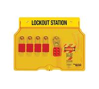 Master Lock 1482BP1106 Lockout Tagout Padlock Station,Yellow
