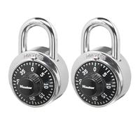Master Lock 1500T Locker Lock Combination Padlock, Black, 2 Pack