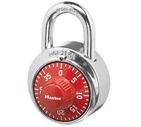 Master Lock 1504D Locker Lock Combination Padlock, Red, 1 Pack