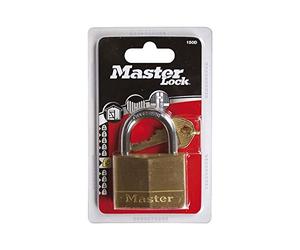 Master Lock 150EURD Key Padlock with Brass Body, Gold, 6.8 x 5 x 1.4 cm