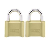 Master Lock 175EC2 Combination Lock Padlock-2 pk, Gold
