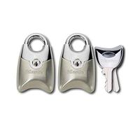 Master Lock 195EURTSN Pack of 2 Fusion Padlocks with Key and Shrouded Shackle, Grey, 4,4 x 2 x 1,4