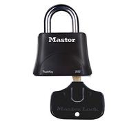 Master Lock 2650EURD Padlock with Push Key, Black, 7 x 6 x 3,2 cm