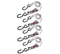 Master Lock 3062EURDAT Tie Down Strap with Hooks and Buckle, Grey, 1.80m x 25mm