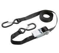 Master Lock Ratchet Tie Down S Hook Straps 5000mm Black Pack of 1