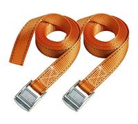 Master Lock 3210EURTAT FastLink Straps with Buckle, Orange, 2.5m x 25mm strap, Pack of 2