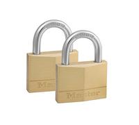 Master Lock 4 Pin Tumbler Cylinder Open Shackle Padlock (W)50mm, Pack Of 2