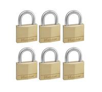 Master Lock 40mm Solid Brass Padlocks - Keyed Alike Set Of 6 For Enhanced Security