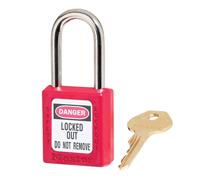 Master Lock 410KARED Lockout Tagout Safety Padlock with Key Keyed-Ali