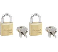 Master Lock 4120KA-213 Key Padlock with Brass Body, Gold, 3,4 x 2 x 1 cm (Pack of 2)