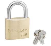 Master Lock 4140EURKA-3231 Key Padlock with Brass Body, Gold, 6 x 4 x 1,3 cm