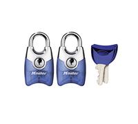 Master Lock 4630EURTAST Pack of 2 Fusion Padlocks with Key and Shrouded Shackle, Random Color, 4,4 x 2 x 1,4