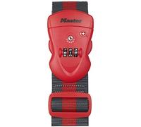 Master Lock 4702EURDRED Luggage Strap with Combination Lock, Red, 190 x 6,5 x 4,8 cm