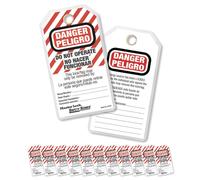 Master Lock 497A Lockout Tagout Tags English/Spanish Laminated Do Not Operate 12 Pack White