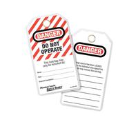 Master Lock Lockout Tags (12) - DANGER DO NOT OPERATE MLK497A