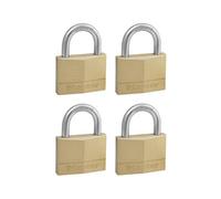 Master Lock 50mm Solid Brass Padlock Set - Keyed Alike, 4-Pack