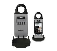 Master Lock 5420EURD Portable Key Safe with Adjustable Shackle, Medium 175 x 72 x 52 mm, Outdoor, for Home Office Industries Vehicles, Black