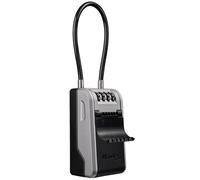 Master Lock 5482EURD Key Safe with New Innovative Design, Flexible Cable Shackle, Capacity, High Security, Grey, Extra Large