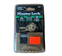 Master Lock 606EURD Rectangular Brass Padlock with Key, Gold, 6,5 x 6,3 x 1,4 cm