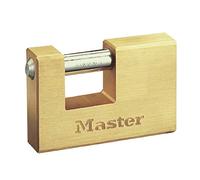 Master Lock 607EURD Rectangular Brass Padlock with Key, Gold, 7,5 x 7,6 x 1,5 cm