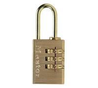 Master Lock 620EURD Brass Finish 20Mm 3-Digit Combination Padlock