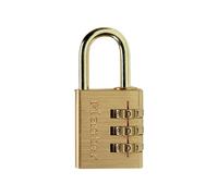 Master Lock 620EURD Brass Finish 20Mm 3-Digit Combination Padlock
