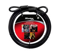 Master Lock 72DPF Braided Steel Looped Ends and 3/8 in. Diameter, Black, 15 ft. Cable