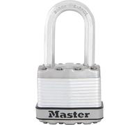 MASTER LOCK 72EURD + M1EURDLFCC 4.5 m Double Loop Steel Cable + Key Laminated Padlock, Security Level 8/10, Long Shackle