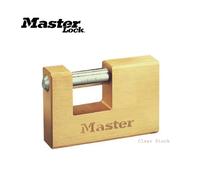 Master Lock Padlock 607EURD Rectangular Solid Brass Body 76 mm with Key, Gold