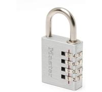 Master Lock 7640EURD Combination Padlock in Aluminium, Grey, 4 x 7.8 x 1.5 cm