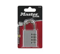 Master Lock 7640EURD Combination Padlock in Aluminium, Grey, 4 x 7.8 x 1.5 cm