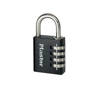 Master Lock 7640EURDBLKCC Combination Padlock in Aluminium, Black, 4 x 7,8 x 1,5 cm