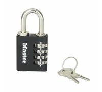 Master Lock 7641EURDBLK Combi Padlock with Override Key