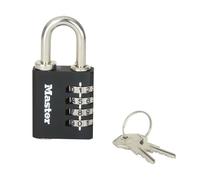 Master Lock Padlock 7641EURDBLK - Indoor Combination with Override Key 40 mm Black