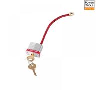Master Lock S7C5RED Lockout Padlock with Flexible Braided Steel Cable Shackle