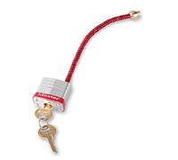 Master Lock S7C5RED Lockout Padlock with Flexible Braided Steel Cable Shackle