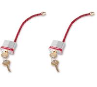 Master Lock 7C5RED Safety Padlock for Circuit Breaker Shutoff Boxes, Shackle Length 12,7 cm (Pack of 2)