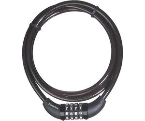 Master Lock 8119EURD Bike Cable Lock with Combination Lock, 1,5 m Cable, Black