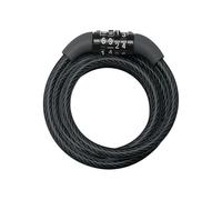 Master Lock 1,2m long x 8mm diameter fixed combination cable lock; black