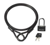 Master Lock 8270EURDAT Double Loop Steel Cable with Key Padlock, 1,8 m