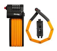 Master Lock 8336EURDPRO Combination Folding Bike Lock with Hardened Steel Links, Carrier and Mounting Bracket Included, 80cm, Black